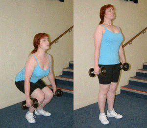 Bad form dumbbell squat Thanks to GeorgeStepanek for pic